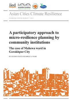 Cover page of the report on micro-resilience planning in Gorakhpur