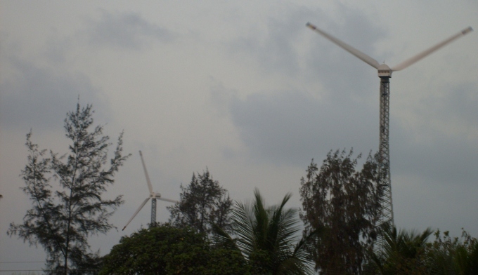 Wind turbine installed in the Sundarbans, West Bengal (Image by Joydeep Gupta) 