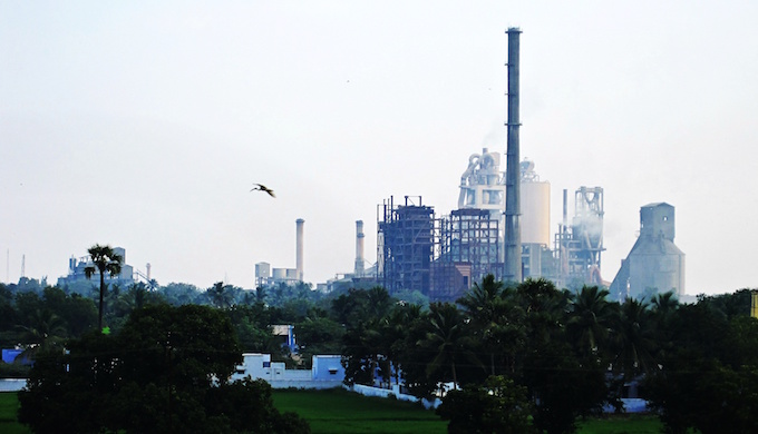 A cement factory in southern India (photo by Thangaraj Kumaravel) 