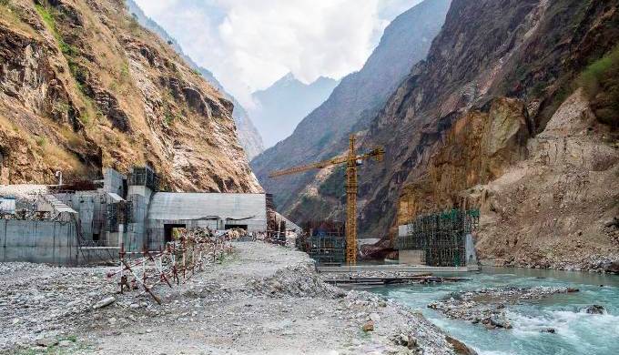 Work is yet to resume at the Upper Tamakoshi dam site after the road was destroyed by last year’s earthquake. Image from Dolakha, Nepal. [All photos by Nabin Baral]