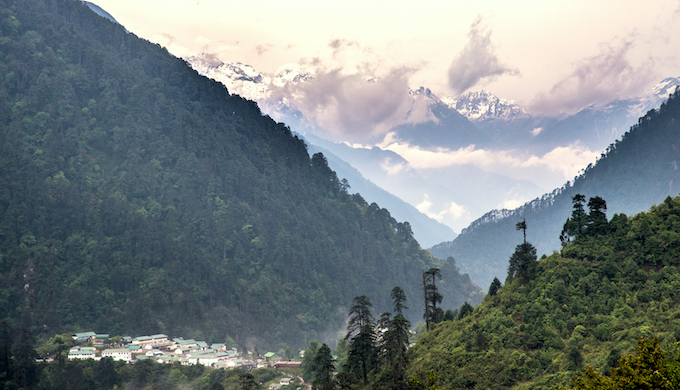 A view of the Lachen Valley.