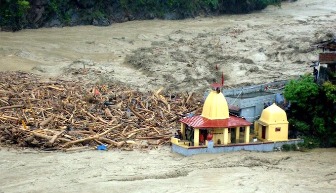 Flash floods causes massive damage every year in Uttarakhand. (Photo by AFP)