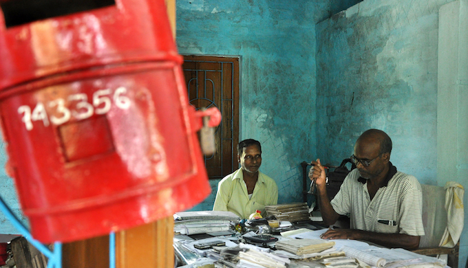 The post office in Ghoramara was only second to be set up in West Bengal after Kolkata. Once a two-storied building on 36 acres of land, it is now reduced to a rented single room of 80 square feet. “Everything went under the water about 12 years ago and since then we have been working in this rented place,” says postman Abhimonyu Mondal. Now the post office closes around midday because there is very little work. “In average, 10 to 12 letters come every day. How much time do you need to dispatch them?” asked postmaster Srikanto Rana.