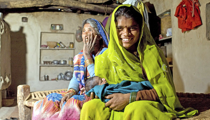Institutional deliveries have helped reduce infant mortality in India. (Photo by Nick Cunard)