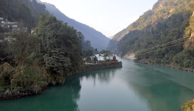 A small dam on the Teesta in Sikkim. (Photo by Athar Parvaiz) 