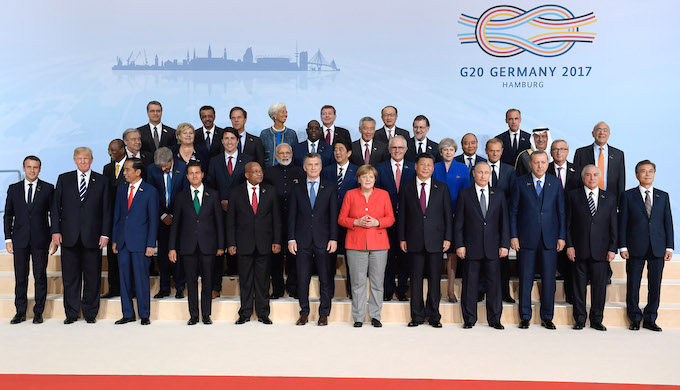 Leaders of the G20 countries gathered at Hamburg for their annual meeting. (Photo by Bundesregierung / Bergmann)