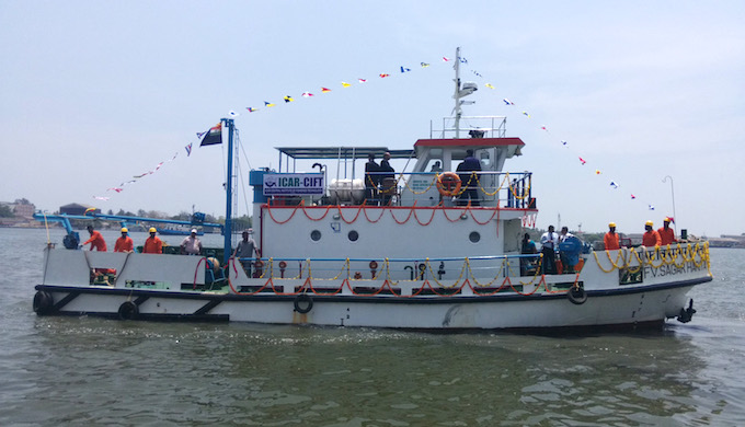 The Sagar Haritha designed by Central Institute of Fisheries Technology is an energy efficient fishing vessel (Photo by CIFT)