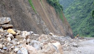 Road experts and scientists warn that the hill slope is critical while building a road in the mountains but for the Char Dham project, the hills are being cut vertically (Photo by Viral Bug Films)