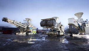 Deep seabed mining machines manufactured by Nautilus Minerals (Photo by Nautilus Minerals)