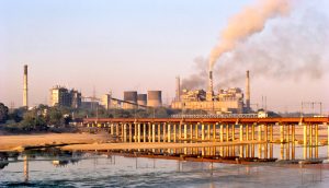 A coal-fired power plant on the banks of Sabarmati river, Ahmedabad. The latest Lancet report says coal combustion by households, power plants and industry was responsible for 100,000 deaths in India in 2018 (Photo by Alamy)