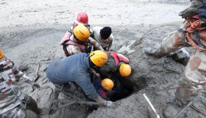 Workers trapped in tunnels at hydropower projects being rescued after the Rishi Ganga flash flood